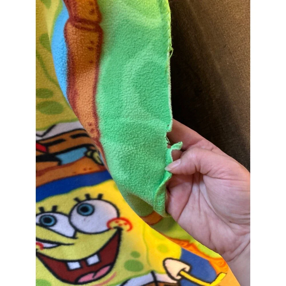SpongeBob SquarePants blanket Vtg The Many Faces Of SpongeBob 2003 Nickelodeon